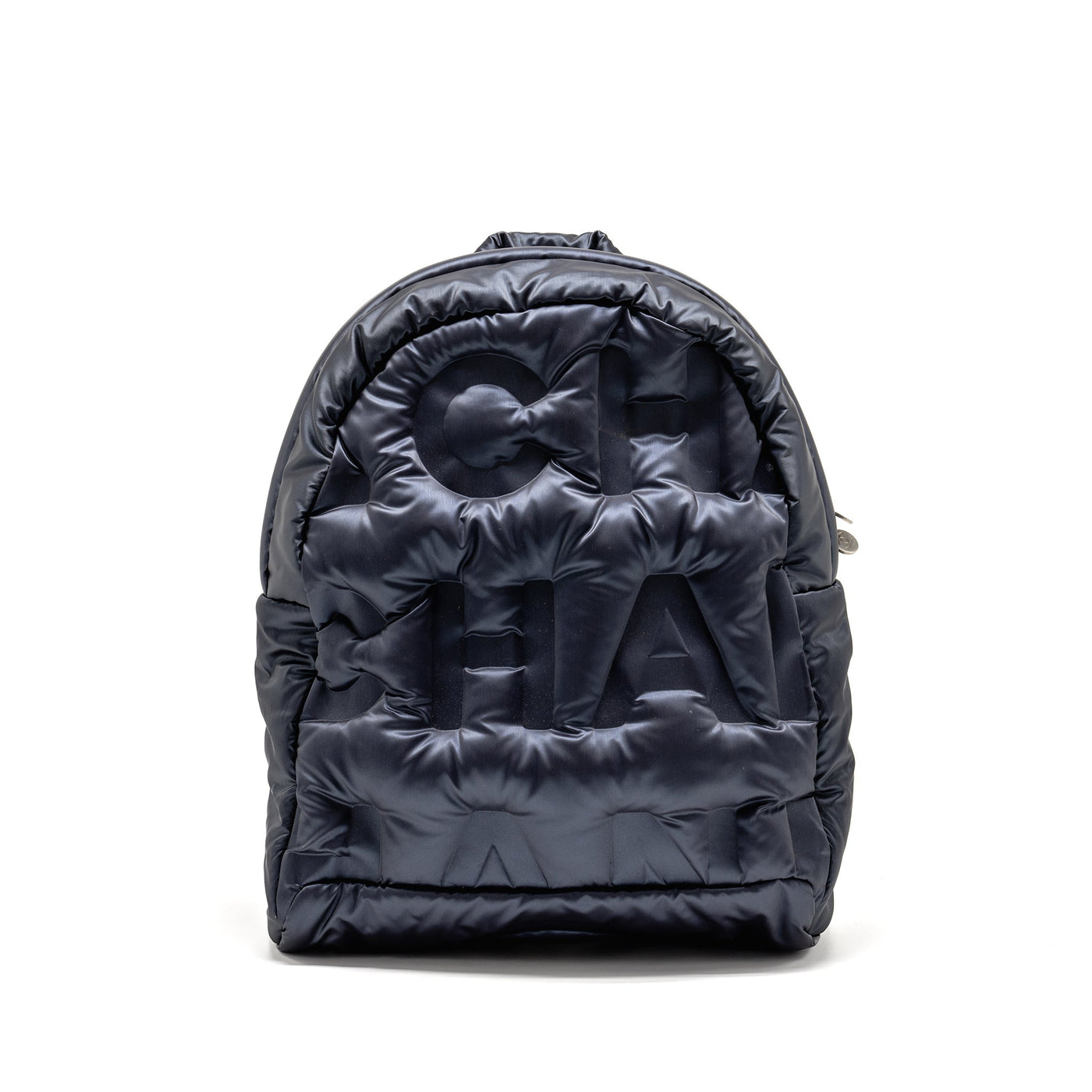 CHANEL DOUDONE PADDED BACKPACK NYLON DARK GREY SHW