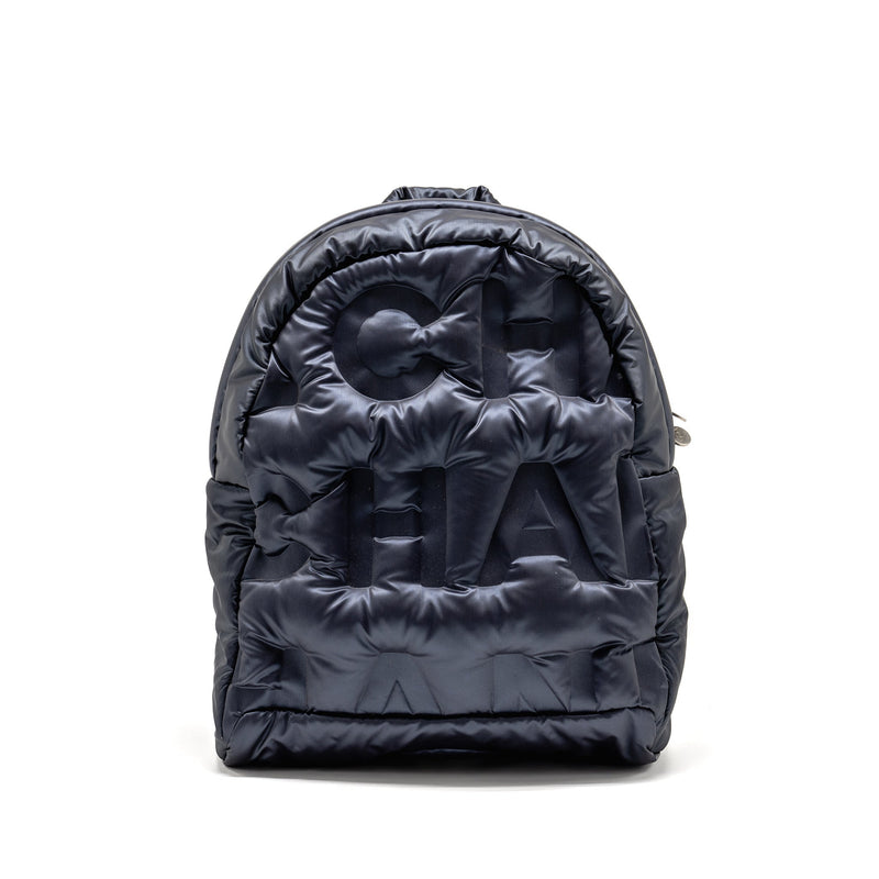 CHANEL DOUDONE PADDED BACKPACK NYLON DARK GREY SHW
