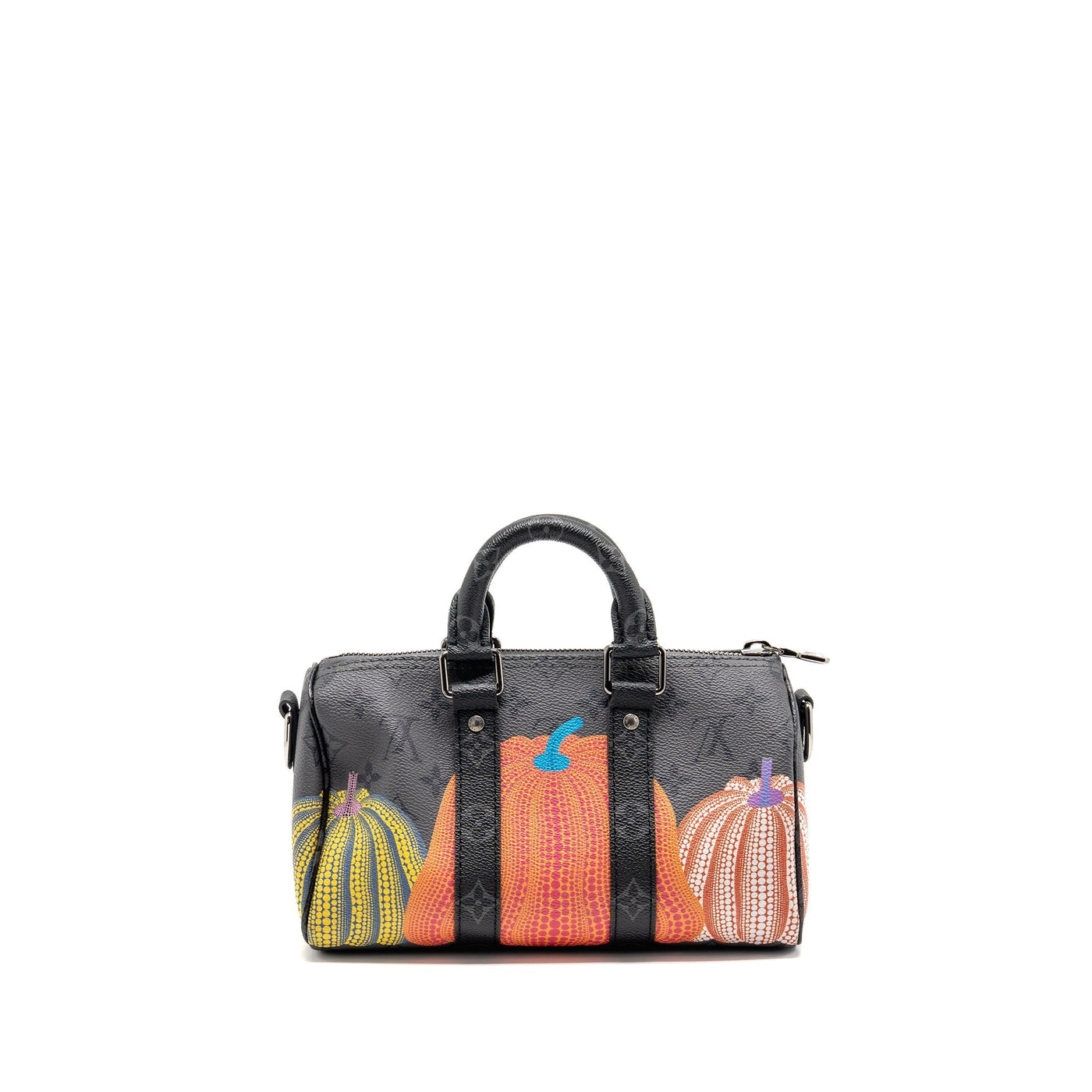 LOUIS VUITTON X YAYOI KUSAMA KEEPALL BANDOULIERE 25 PUMPKIN MULTICOLOURED MONOGRAM CANVAS SHW