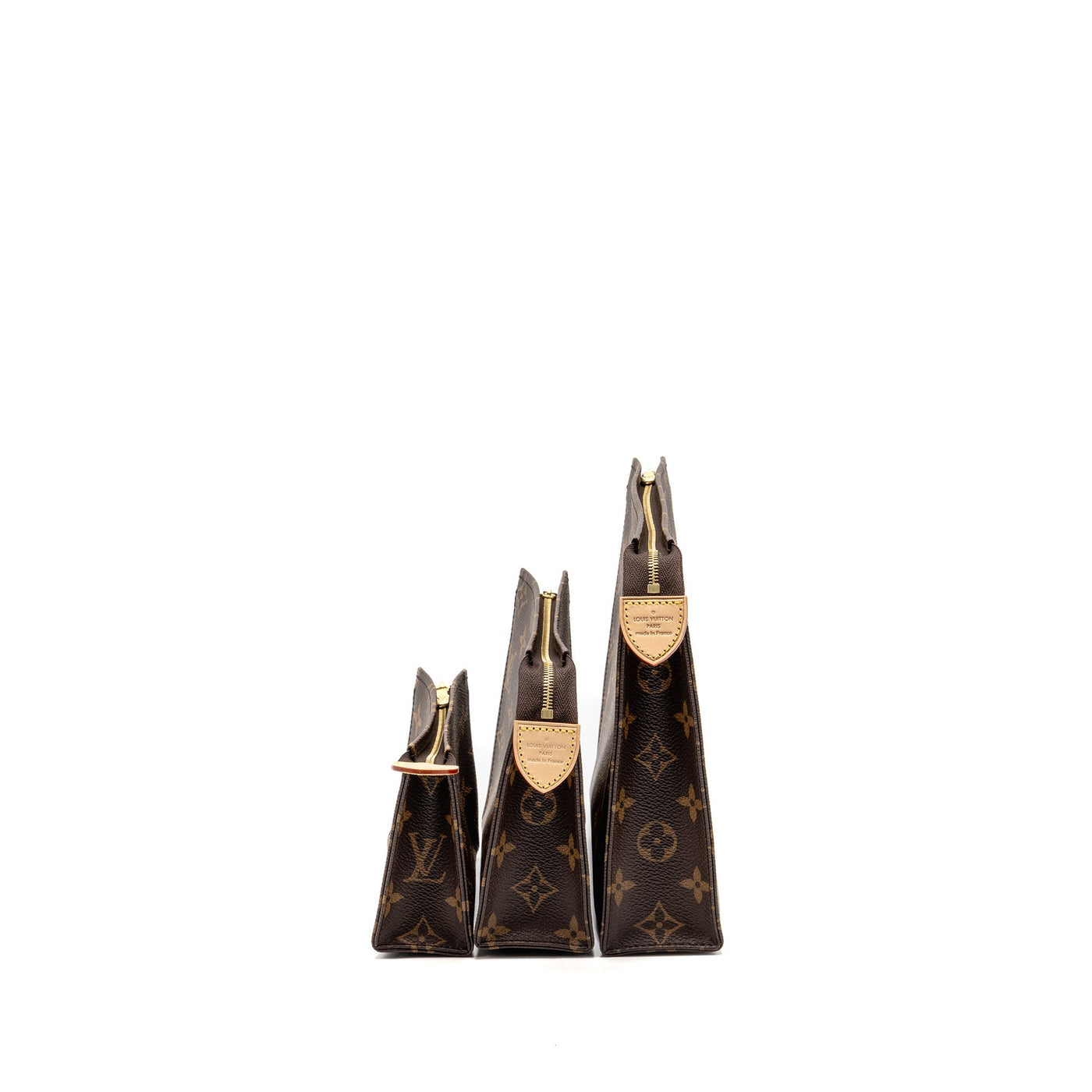 LOUIS VUITTON TRIO TOILET POUCH MONOGRAM CANVAS GHW