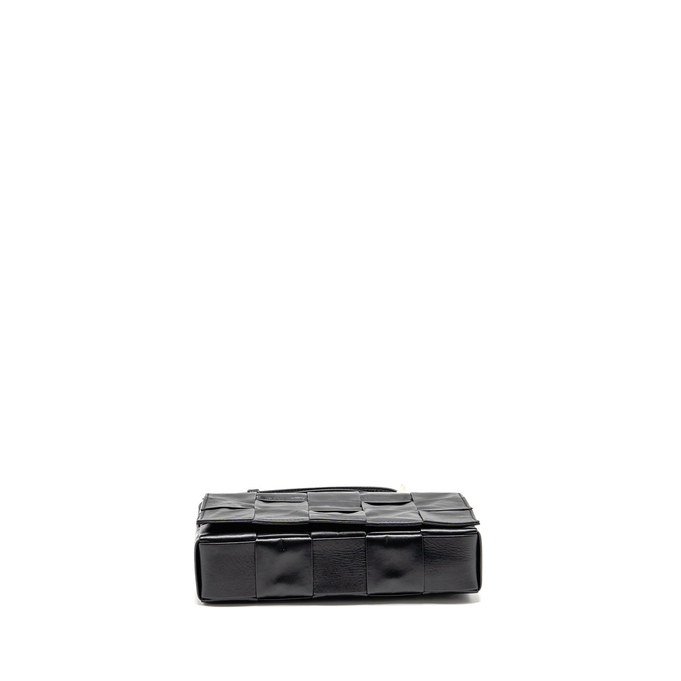 BOTTEGA VENETA CASSETTE MESSENGER BAG CALFSKIN BLACK SHW