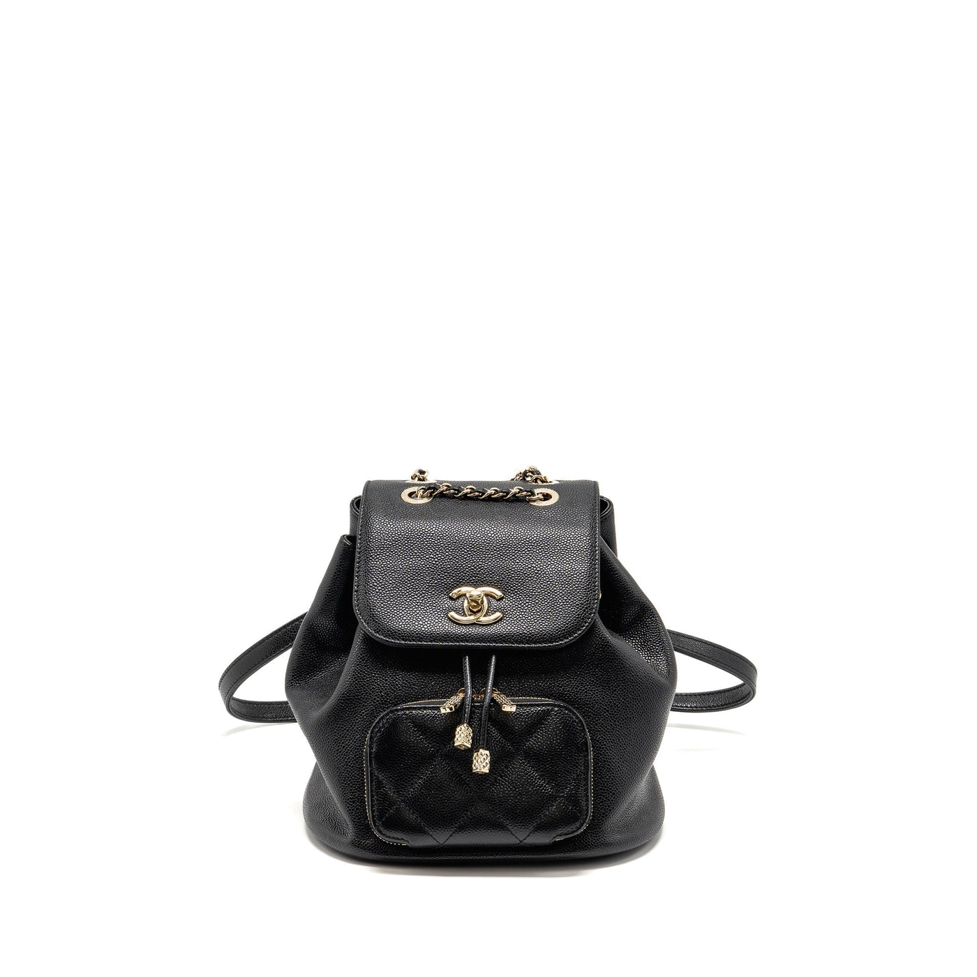 CHANEL AFFINITY BACKPACK CAVIAR BLACK LGHW (MICROCHIP)