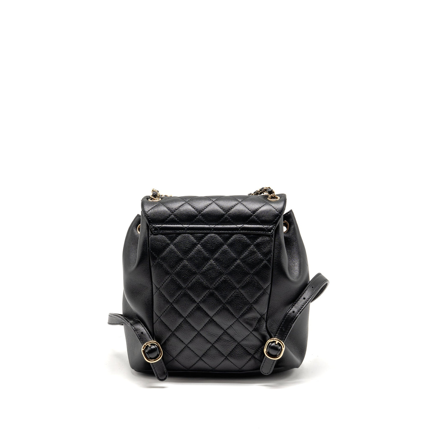 CHANEL LARGE DUMA BACKPACK CALFSKIN BLACK LGHW (MICROCHIP)