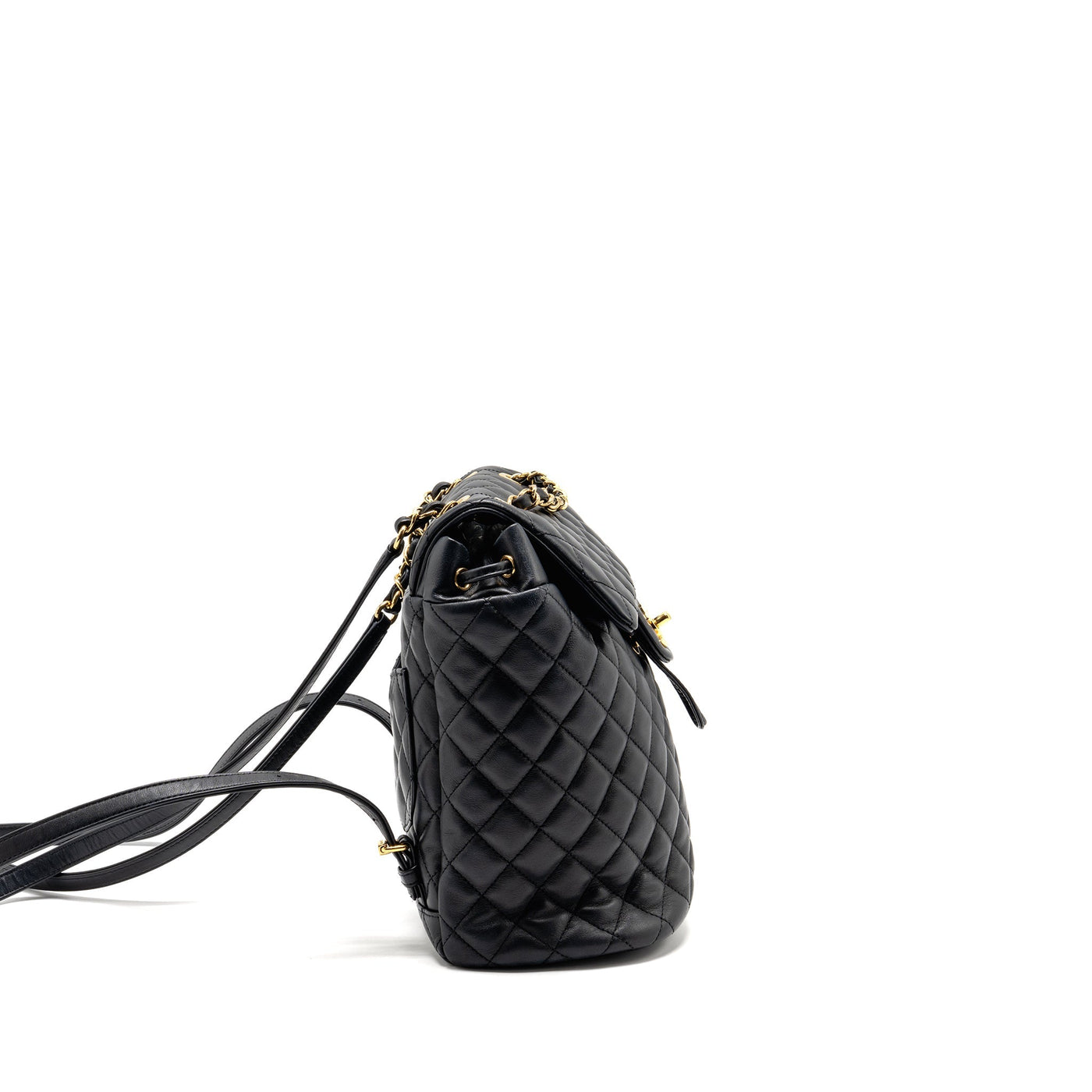 CHANEL SMALL URBAN SPIRIT QUILTED BACKPACK CALFSKIN BLACK GHW