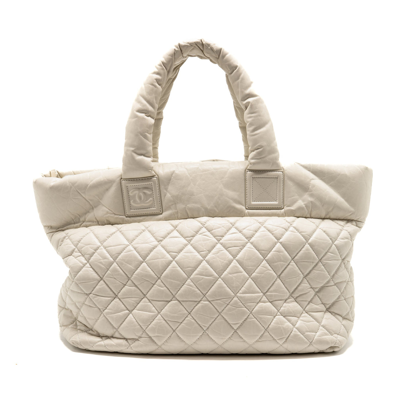 CHANEL COCOON TRAVEL TOTE BAG CALFSKIN WHITE SHW