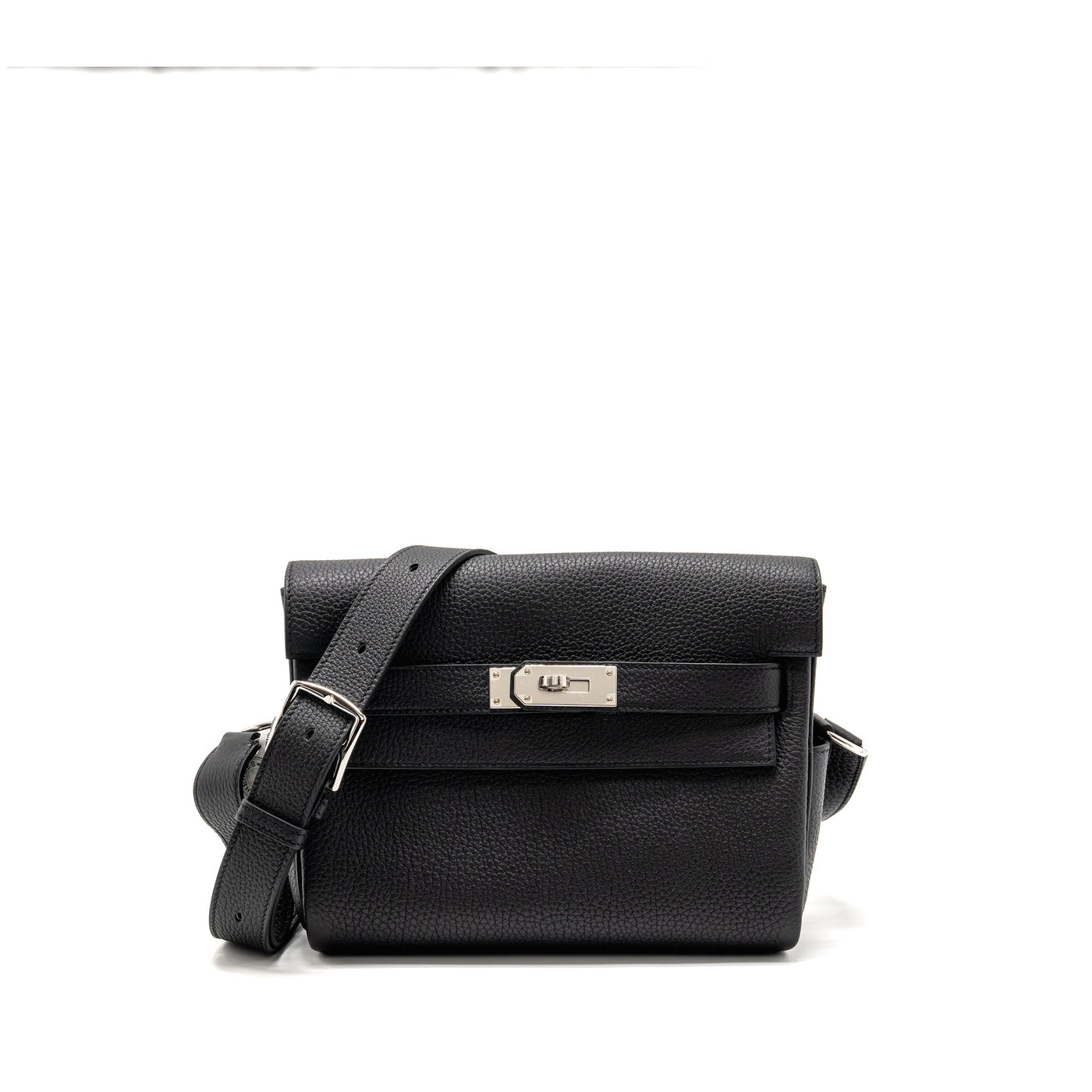HERMES KELLY MESSENGER PM BAG TOGO BLACK SHW