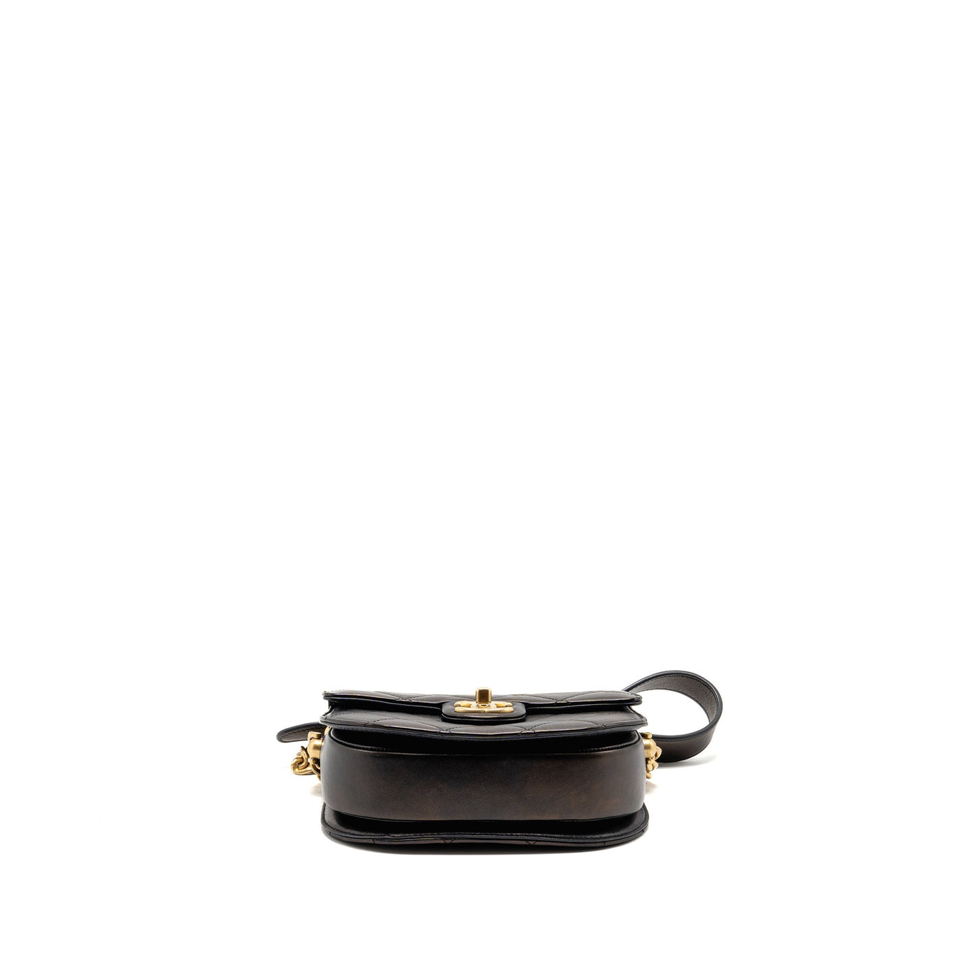 CHANEL 21S MOON MESSENGER BAG CALFSKIN BLACK GHW