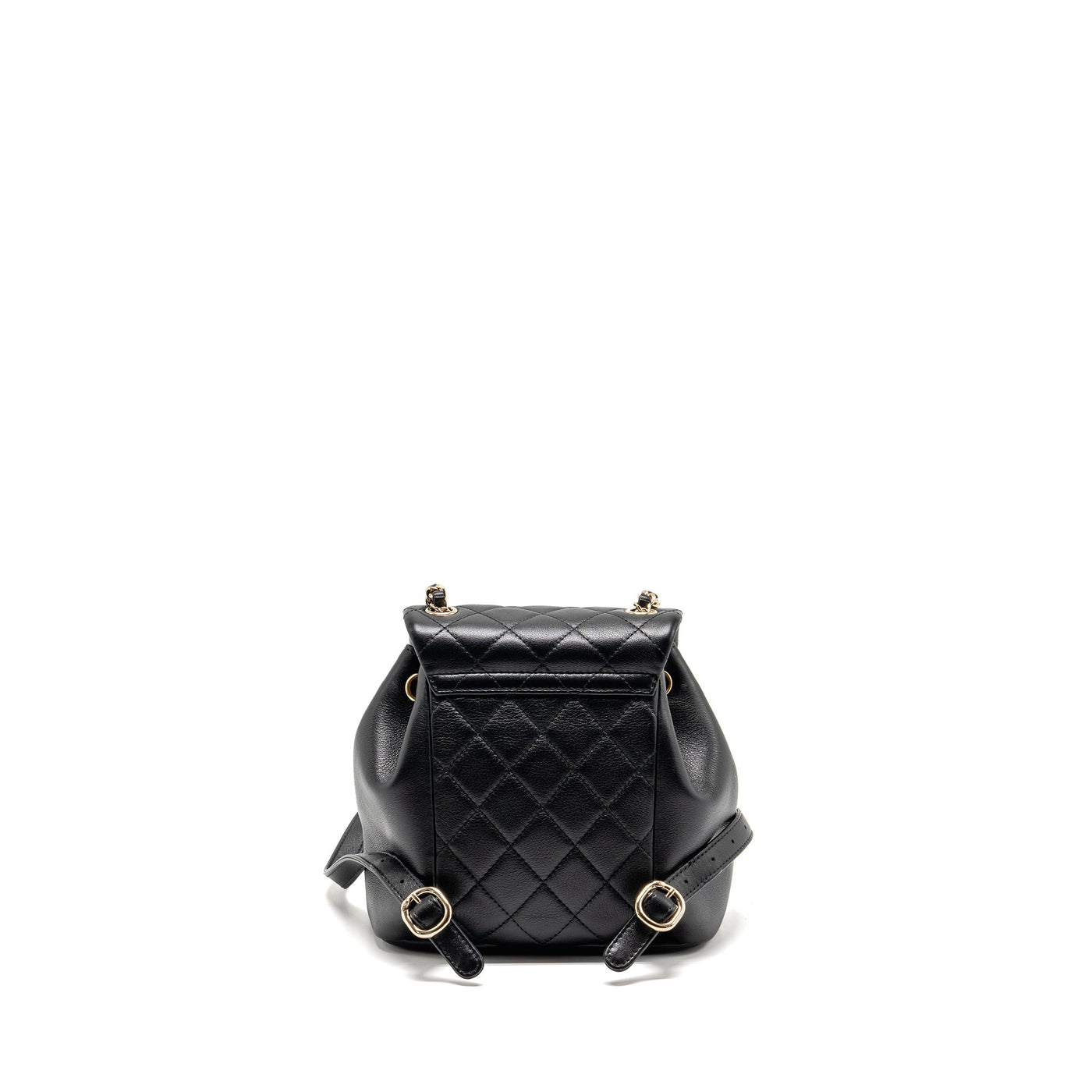 CHANEL MINI DUMA BACKPACK CALFSKIN BLACK LGHW (MICROCHIP)