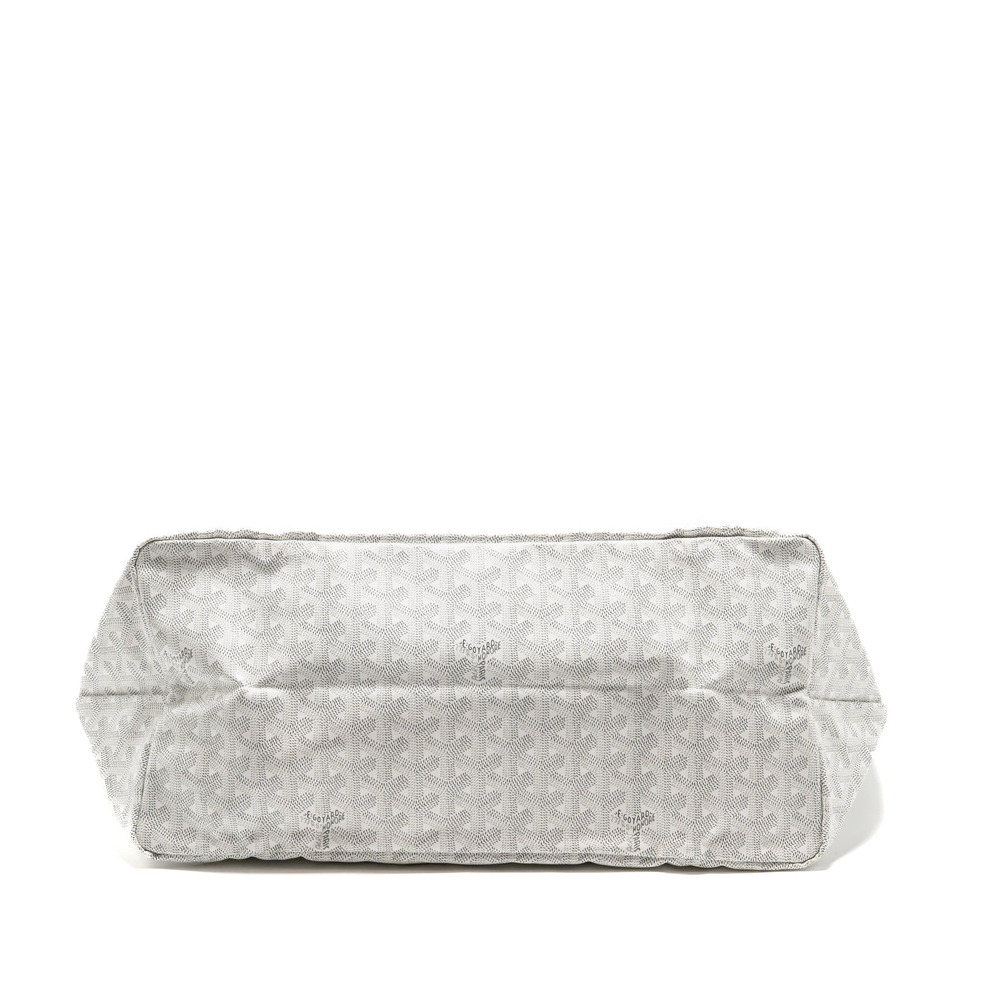 GOYARD SAINT LOUIS TOTE GM BAG GOYARDINE CANVAS/CALFSKIN LEATHER WHITE SHW
