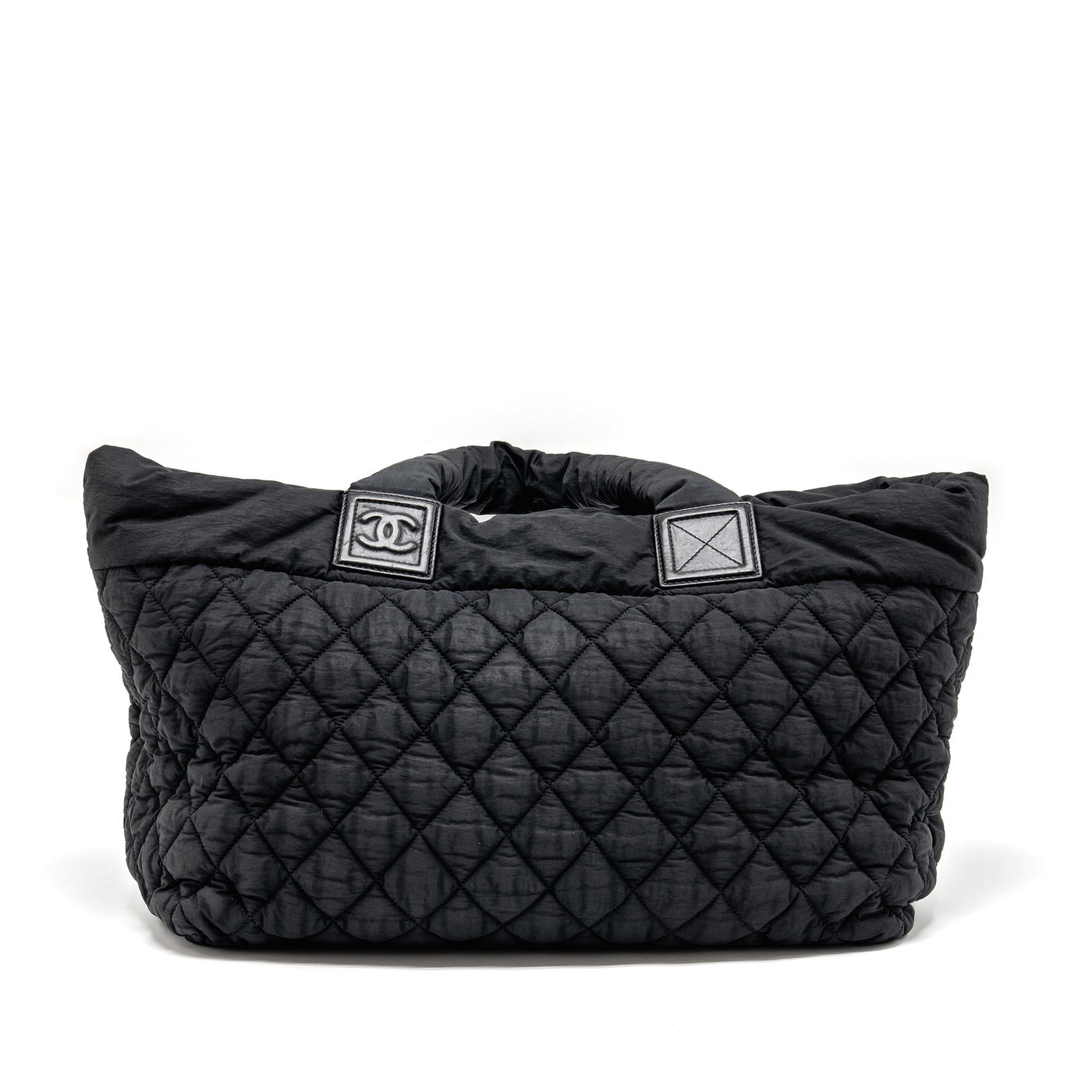 CHANEL COCOON TRAVEL TOTE BAG NYLON/CANVAS BLACK SHW