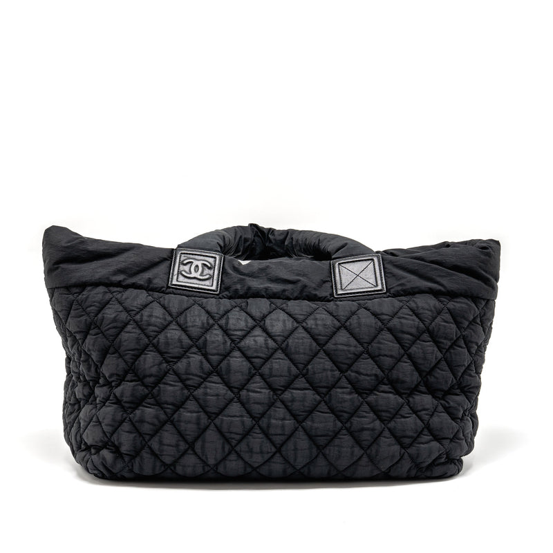 CHANEL COCOON TRAVEL TOTE BAG NYLON/CANVAS BLACK SHW