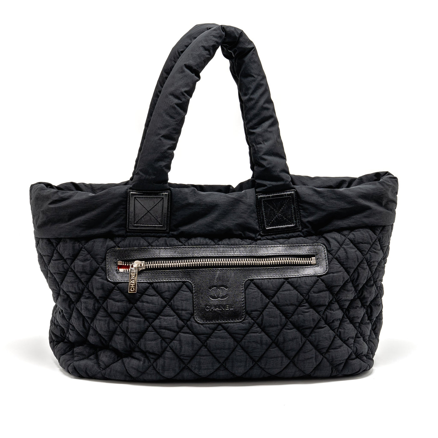 CHANEL COCOON TRAVEL TOTE BAG NYLON/CANVAS BLACK SHW