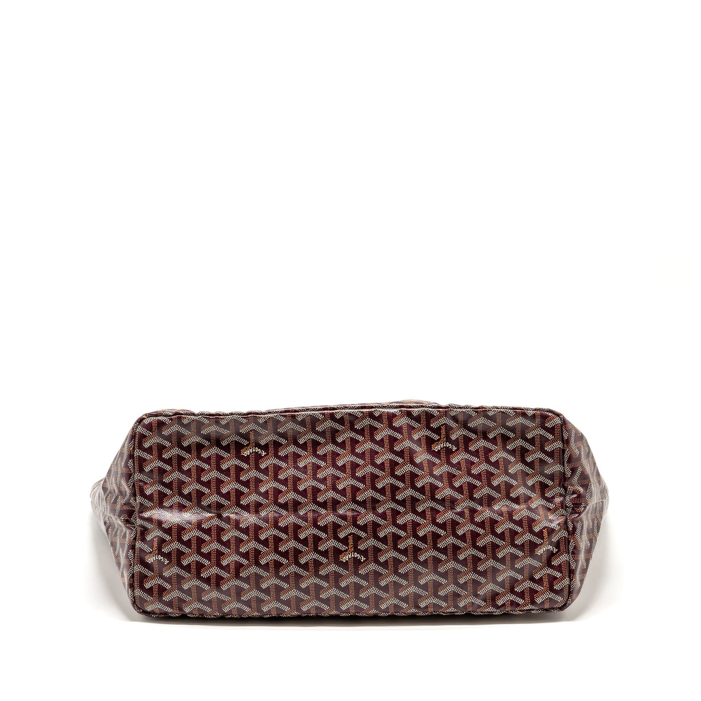 GOYARD SAINT LOUIS GM TOTE BAG GOYARDINE CANVAS/CALFSKIN BURGUNDY SHW