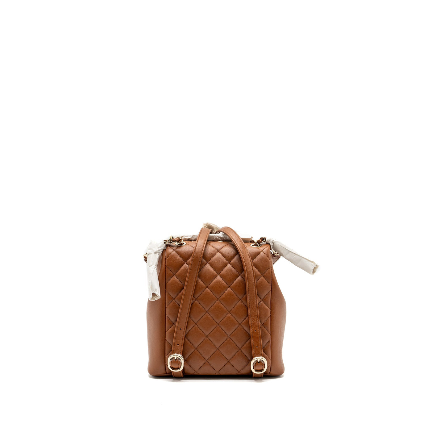CHANEL 23A TRIPLE PACK BACKPACK CALFSKIN CARAMEL LGHW (MICROCHIP)