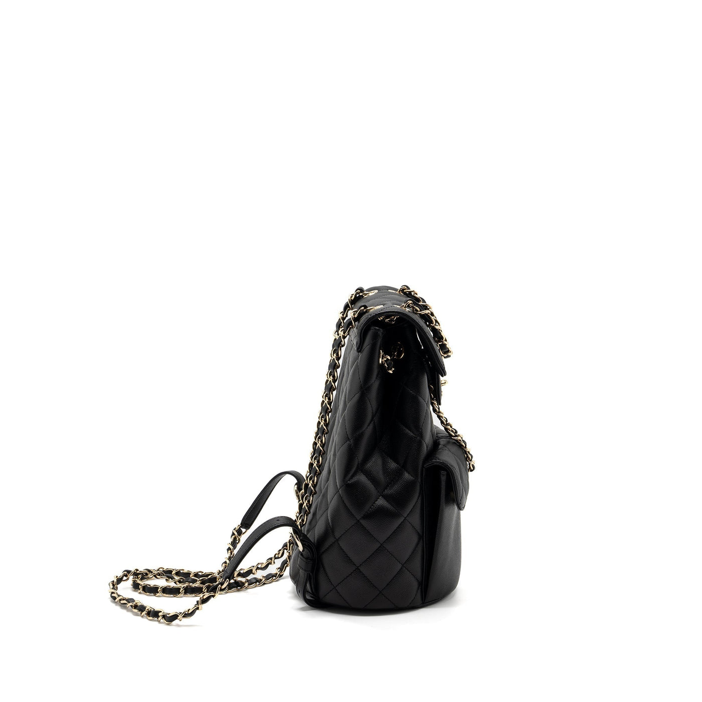 CHANEL 22S MINI BACKPACK CAVIAR BLACK LGHW(MICROCHIP)