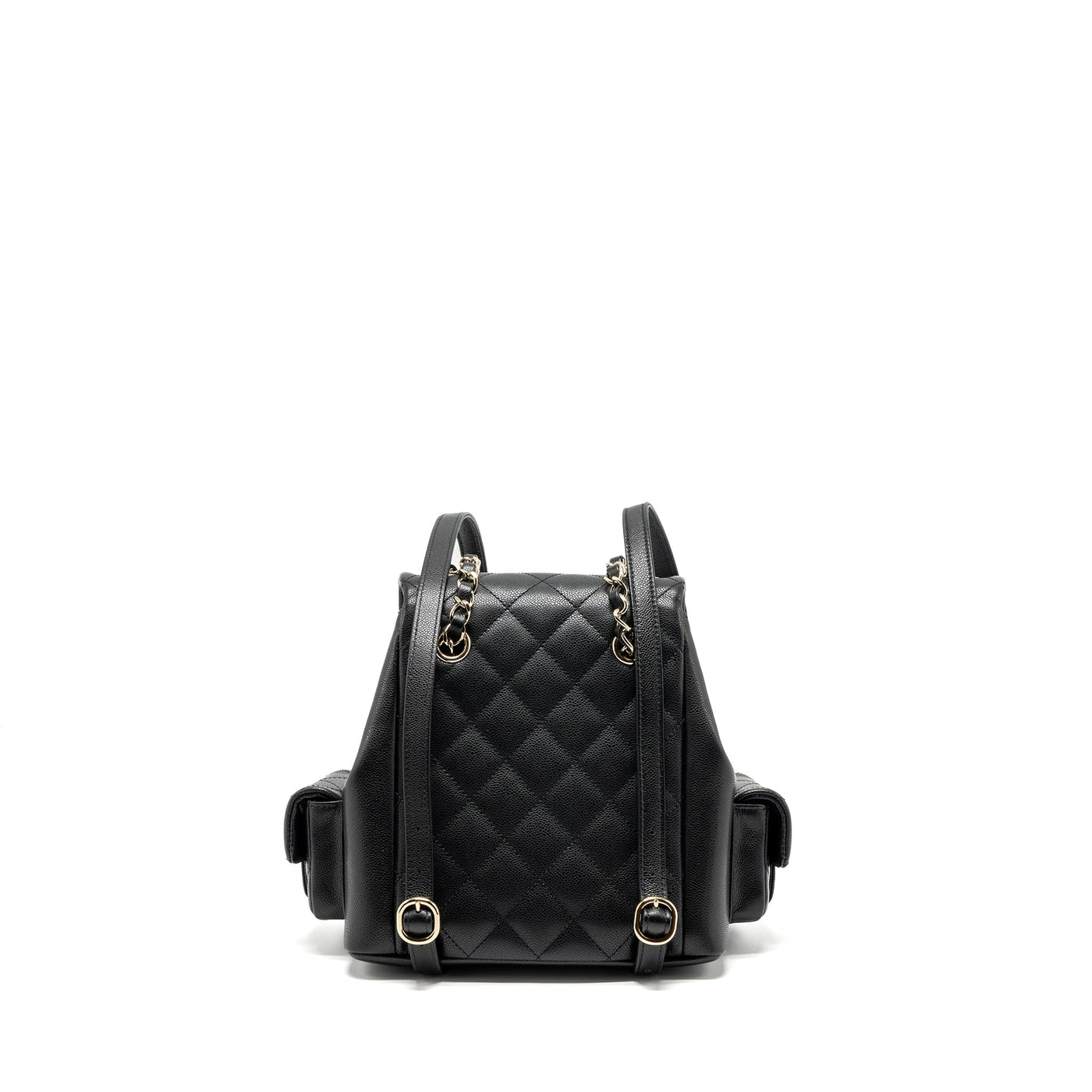 CHANEL 23K TRIPLE POCKET BACKPACK CAVIAR BLACK LGHW (MICROCHIP)