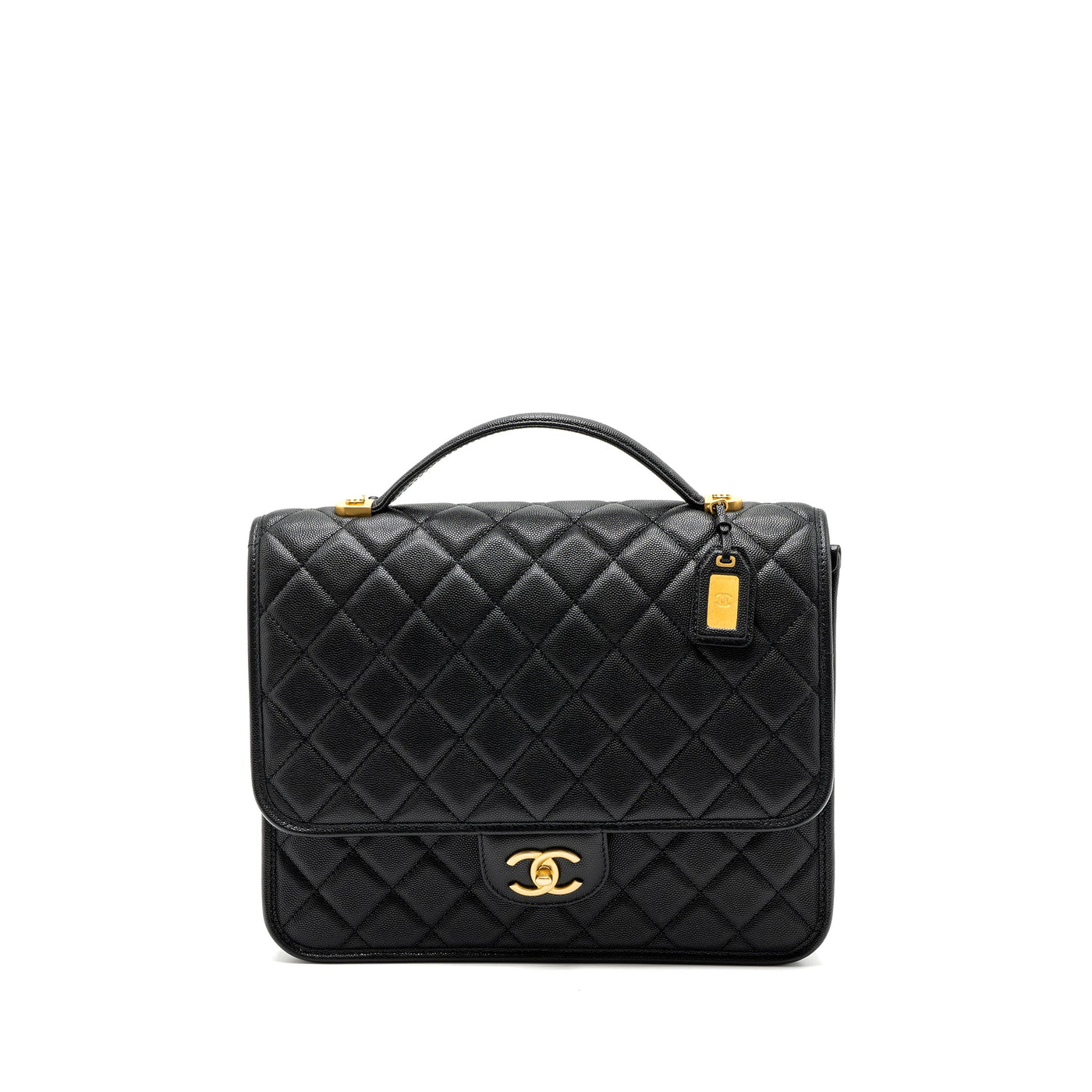 CHANEL 22K LARGE BACKPACK CAVIAR BLACK GHW(MICROCHIP)