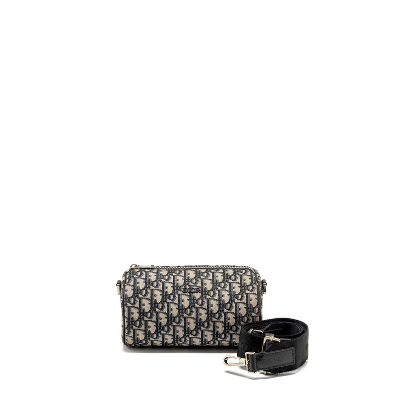 DIOR ROLLER MESSENGER BAG BLUE OBLIQUE JACQUARD SHW