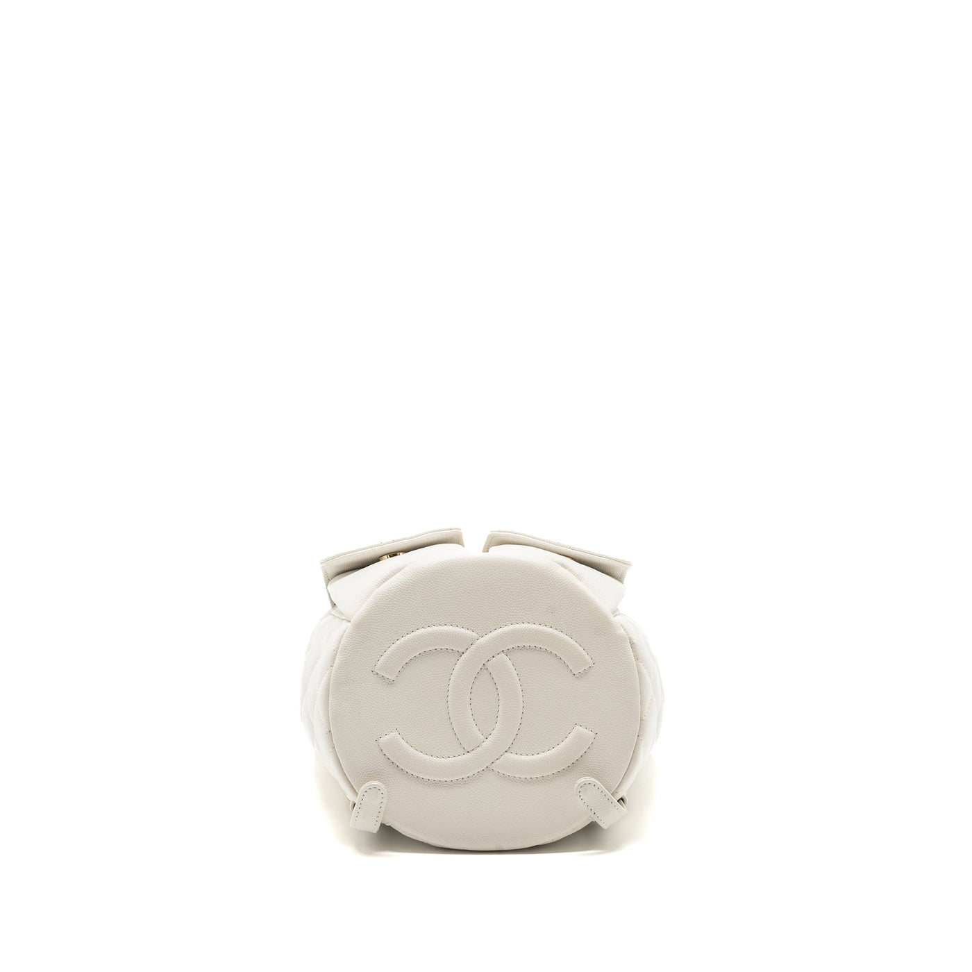 CHANEL 22S MINI BACKPACK GRAINED CALFSKIN WHITE LGHW(MICROCHIP)