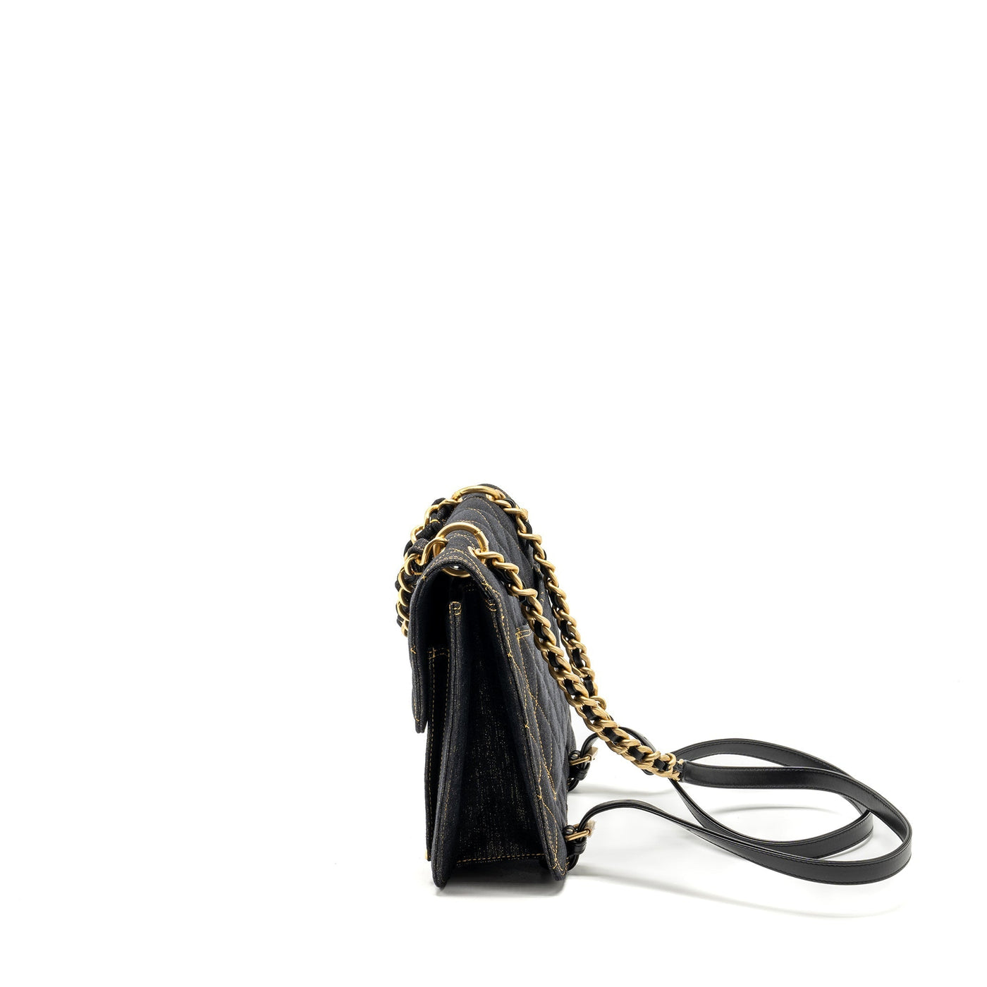CHANEL 23S FLAP BACKPACK DENIM DARK BLUE WITH BRUSHED GHW (MICROCHIP)