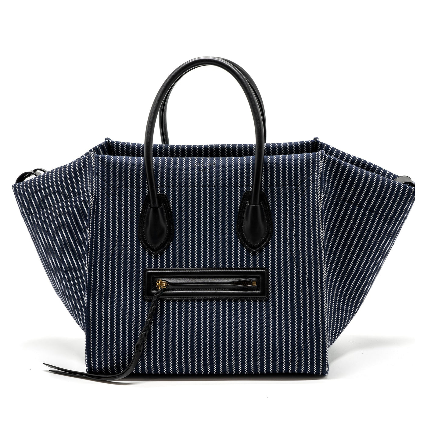 CELINE PHANTOM LUGGAGE BAG CANVAS /  LEATHER DARK BLUE / BLACK GHW