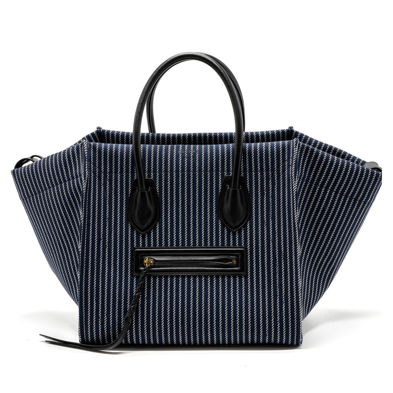 CELINE PHANTOM LUGGAGE BAG CANVAS /  LEATHER DARK BLUE / BLACK GHW