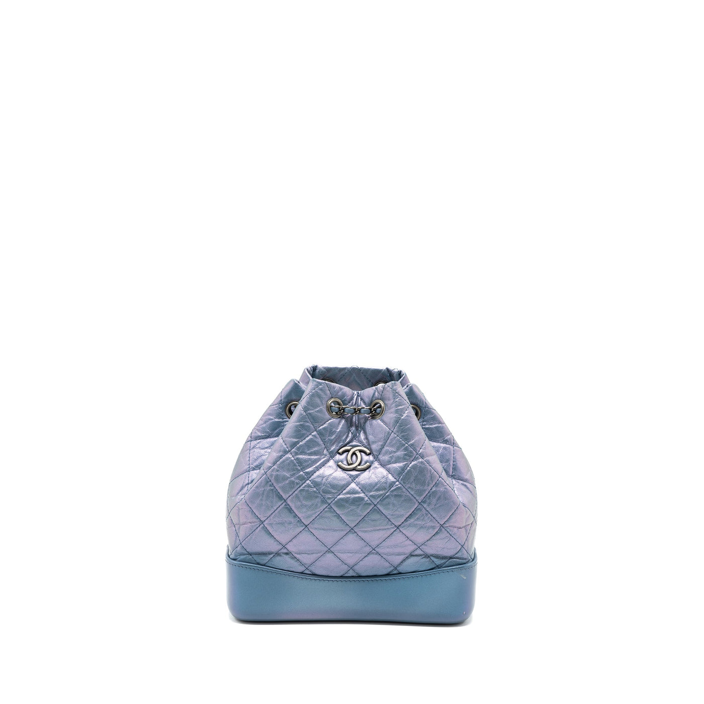 CHANEL SMALL GABRIELLE BACKPACK CALFSKIN IRIDESCENT PURPLE MULTICOLOUR HARDWARE