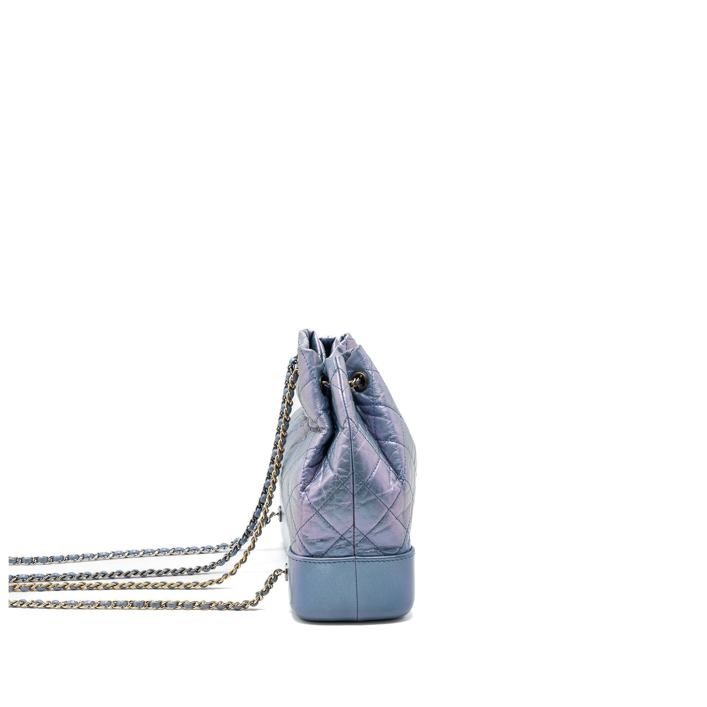 CHANEL SMALL GABRIELLE BACKPACK CALFSKIN IRIDESCENT PURPLE MULTICOLOUR HARDWARE