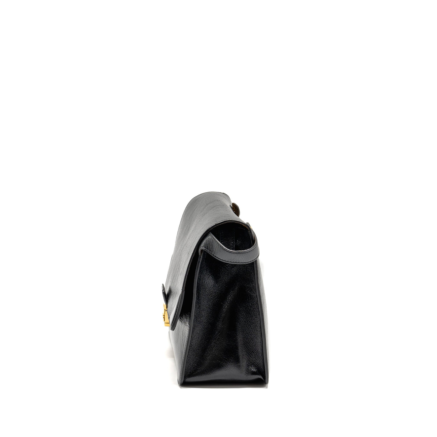 FENDI KAN U SHOULDER BAG LEATHER BLACK GHW