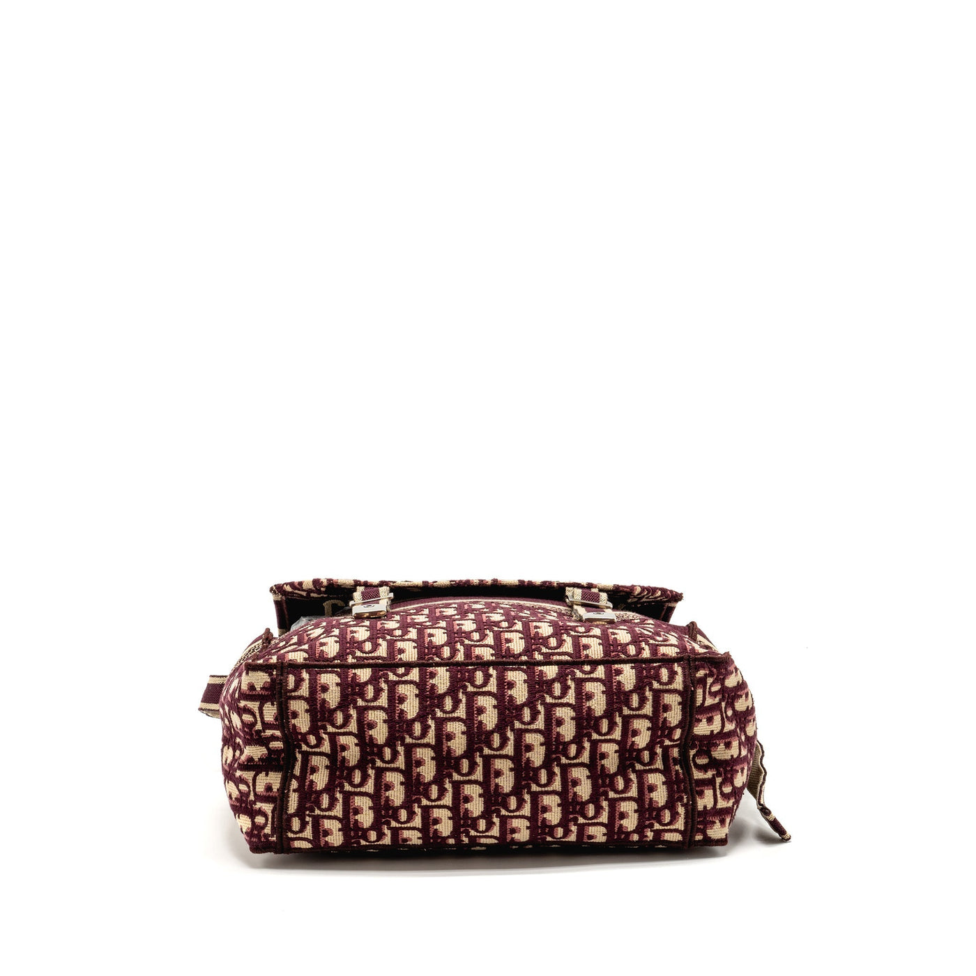 DIOR CROSSBODY MESSENGER BAG OBLIQUE CANVAS BURGUNDY/BEIGE SHW