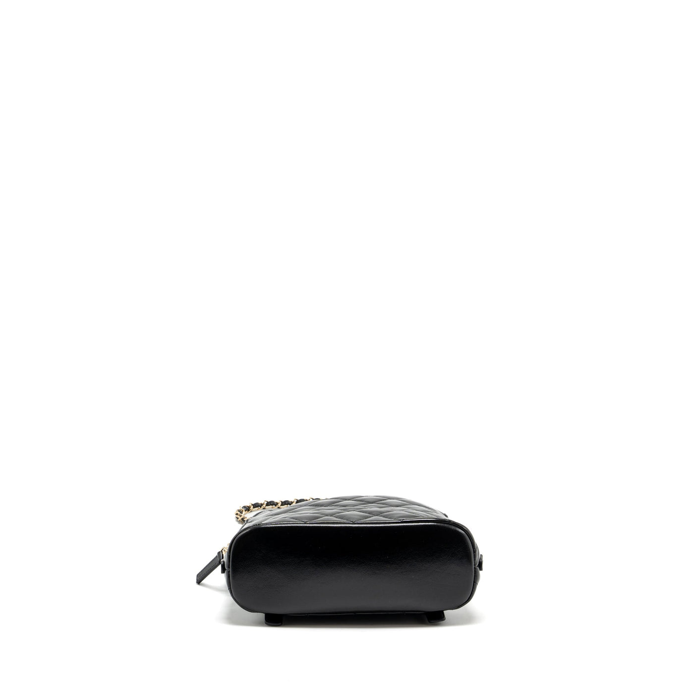 CHANEL 22A MINI BACKPACK PATENT BLACK LGHW (MICROCHIP)