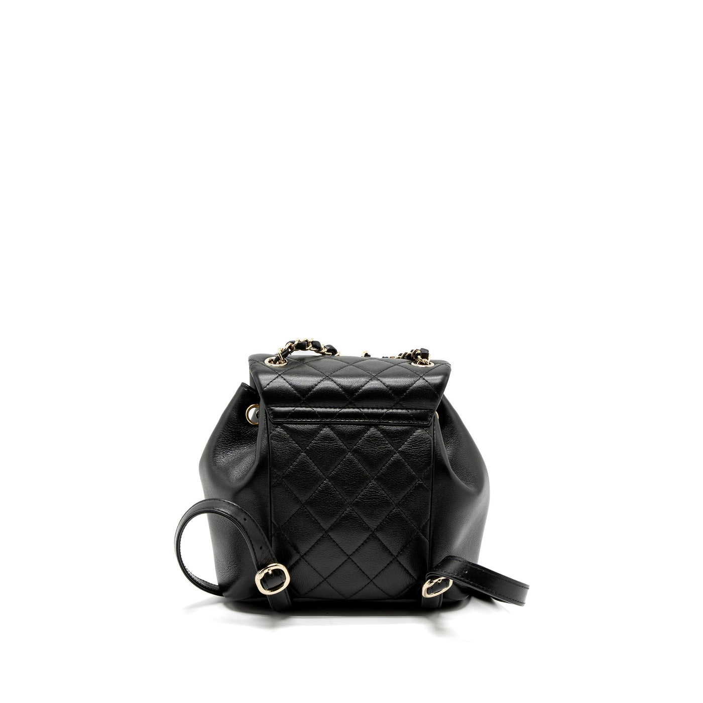 CHANEL 23C DUMA MINI BACKPACK CALFSKIN BLACK LGHW (MICROCHIP)