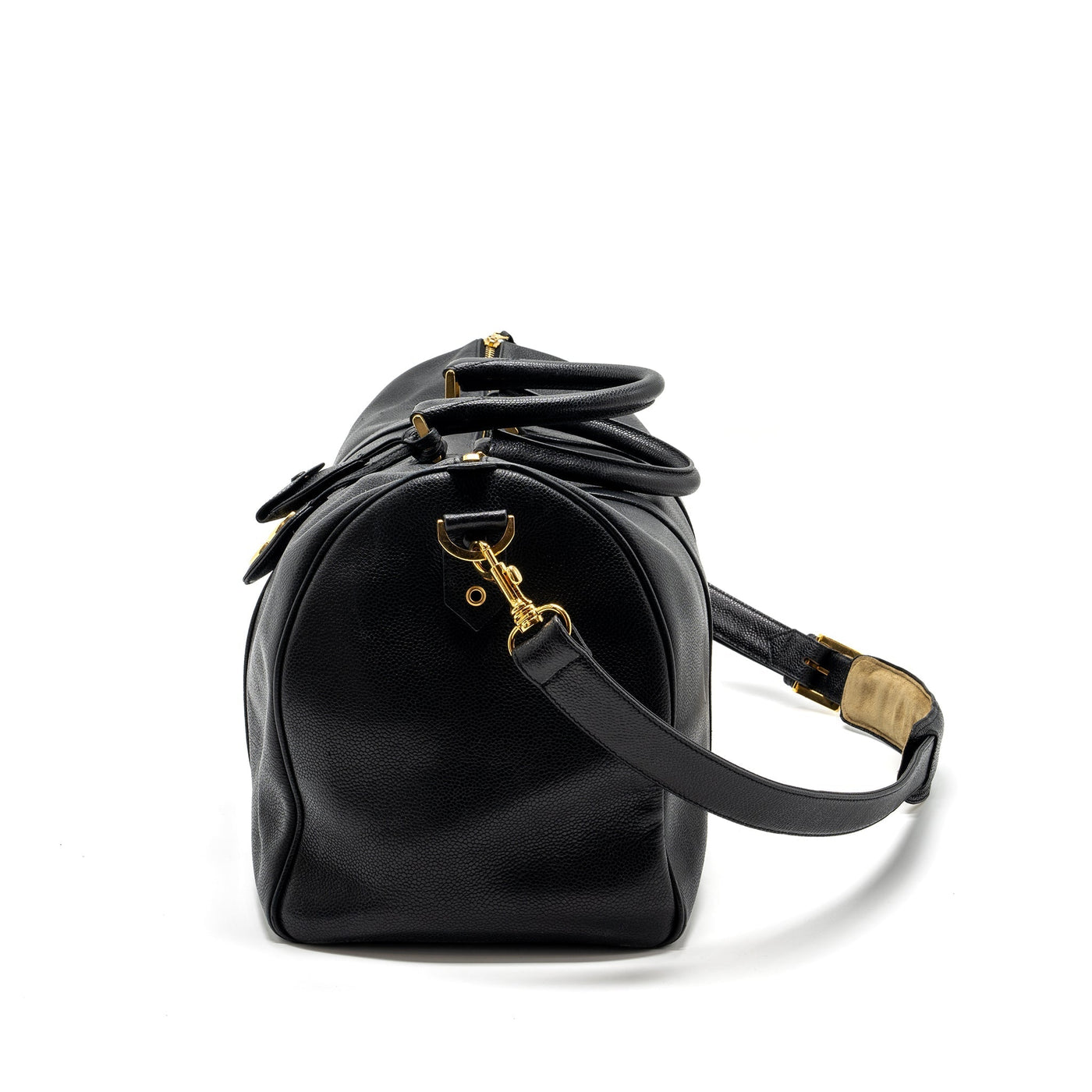 CHANEL VINTAGE TRAVEL BAG CAVIAR BLACK GHW