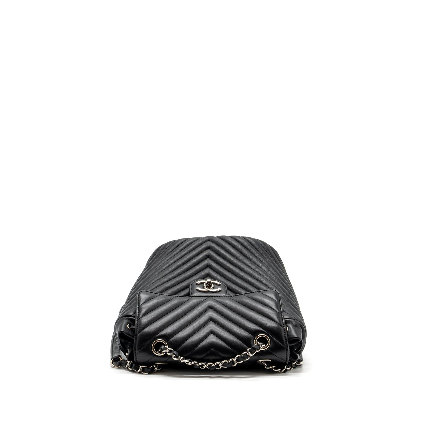 CHANEL SMALL URBAN SPIRIT  BACKPACK CHEVRON CALFSKIN BLACK SHW