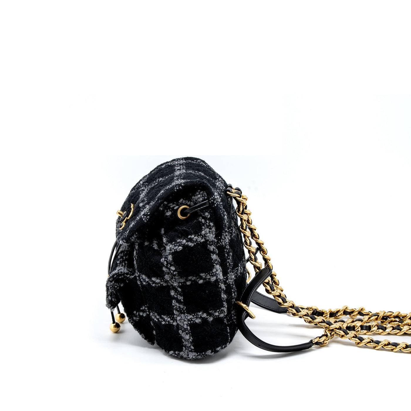 CHANEL DUMA BACKPACK TWEED MULTICOLOURED BRUSHED GHW (MICROCHIP)