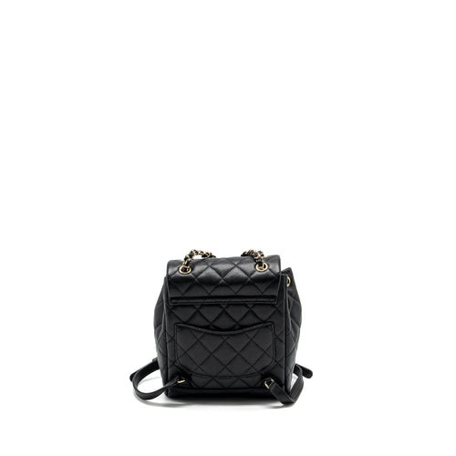 CHANEL 23S MINI BACKPACK CAVIAR BLACK LGHW (MICROCHIP)
