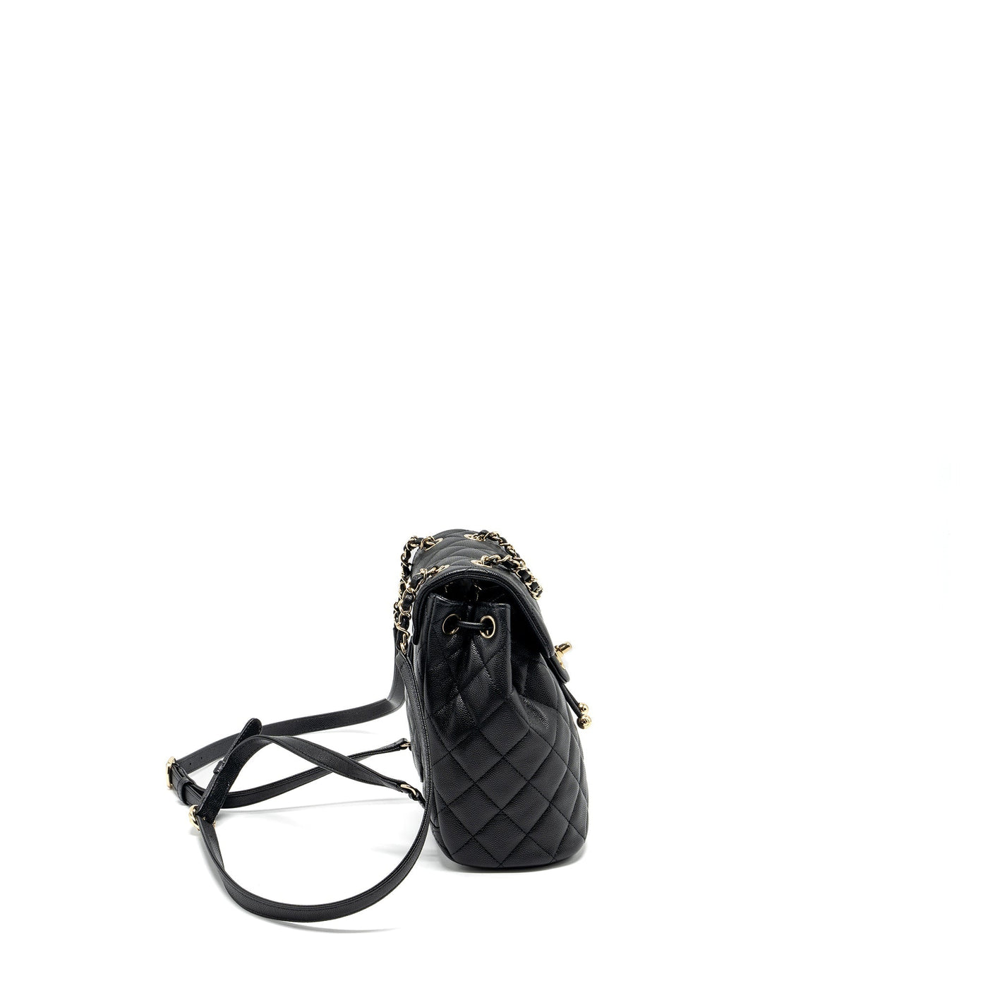 CHANEL 23S MINI BACKPACK CAVIAR BLACK LGHW (MICROCHIP)
