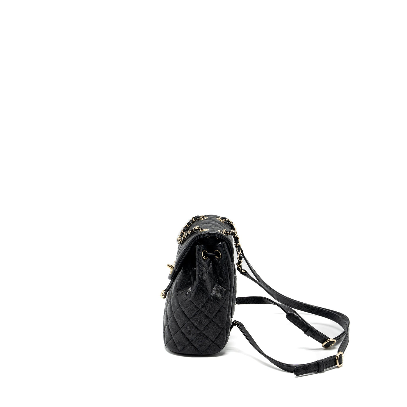 CHANEL 23S MINI BACKPACK CAVIAR BLACK LGHW (MICROCHIP)