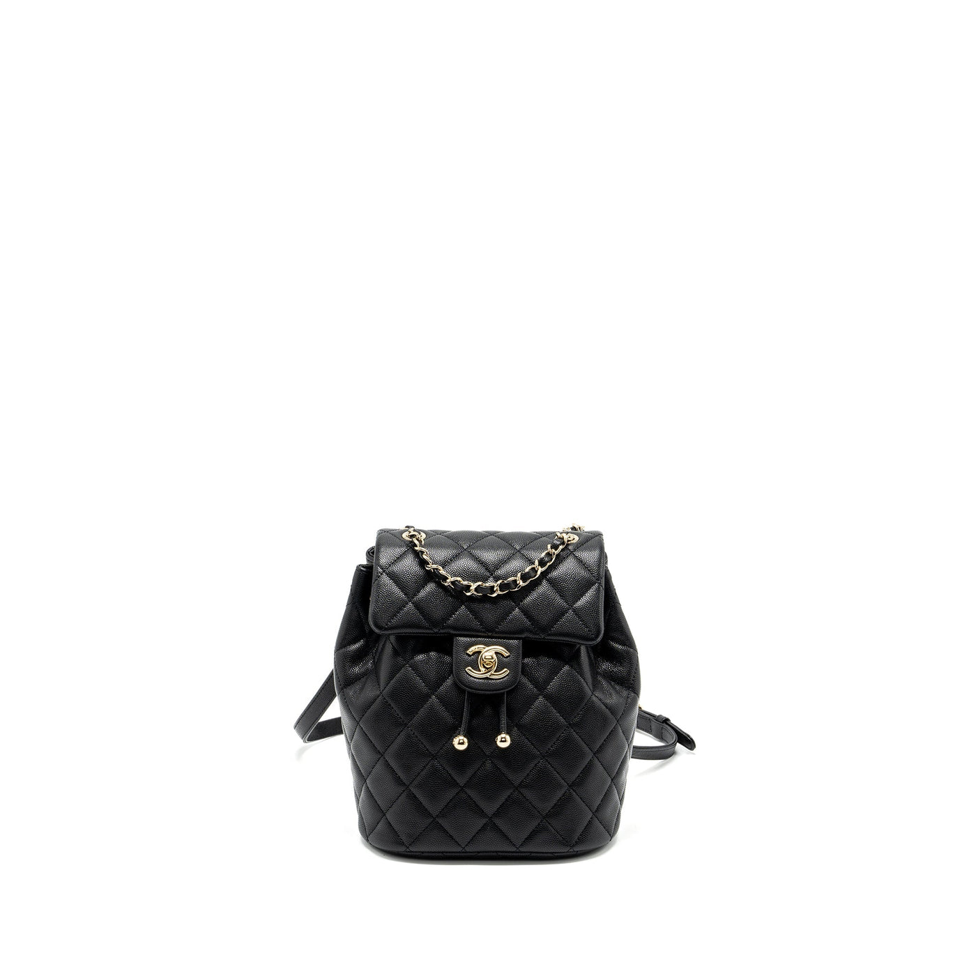 CHANEL 23S MINI BACKPACK CAVIAR BLACK LGHW (MICROCHIP)