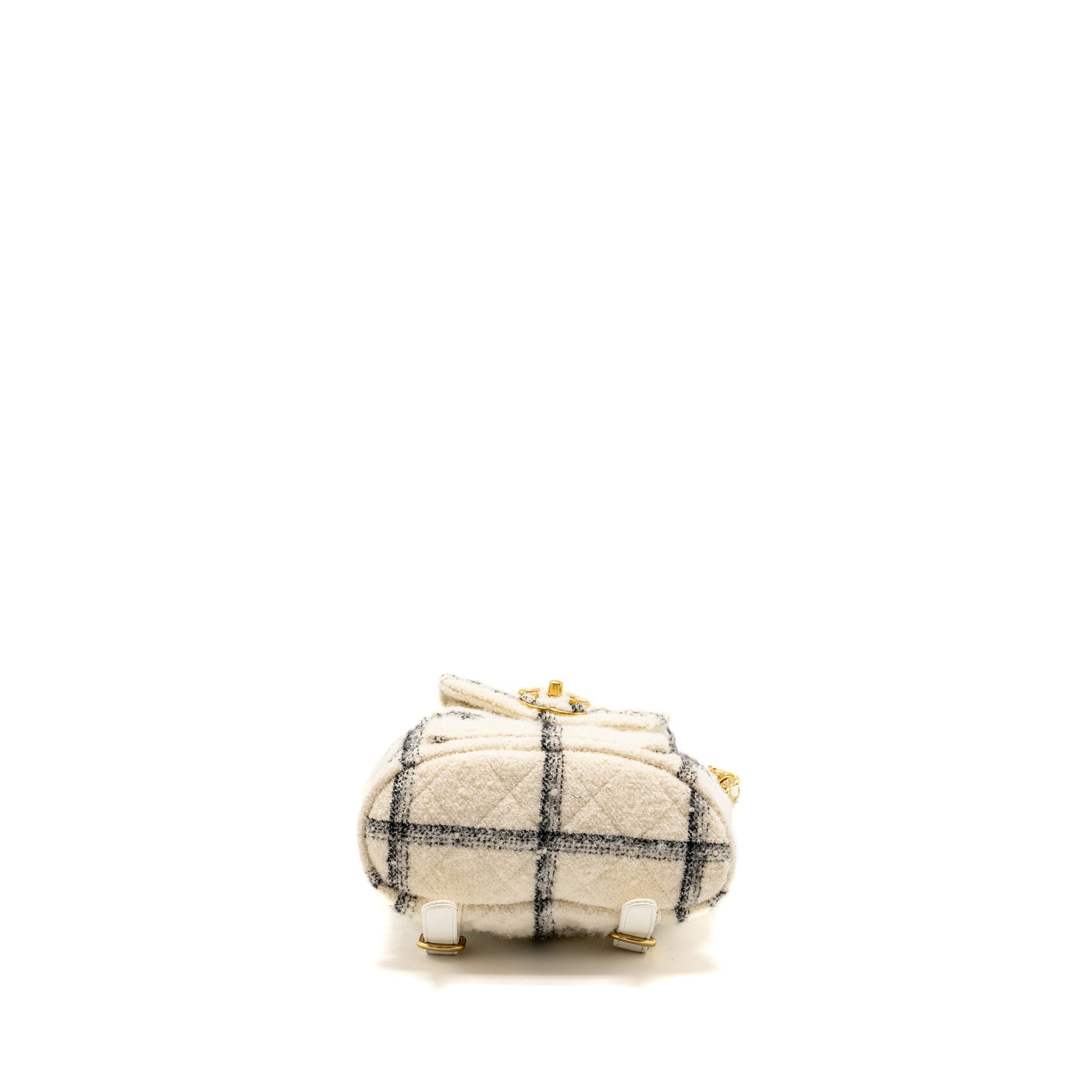 CHANEL DUMA BACKPACK FABRIC WHITE/MULTICOLOUR GHW (MICROCHIP)
