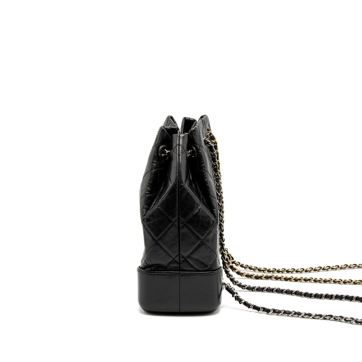 CHANEL SMALL GABRIELLE BACKPACK CALFSKIN BLACK MULTICOLOUR HARDWARE (MICROCHIP)