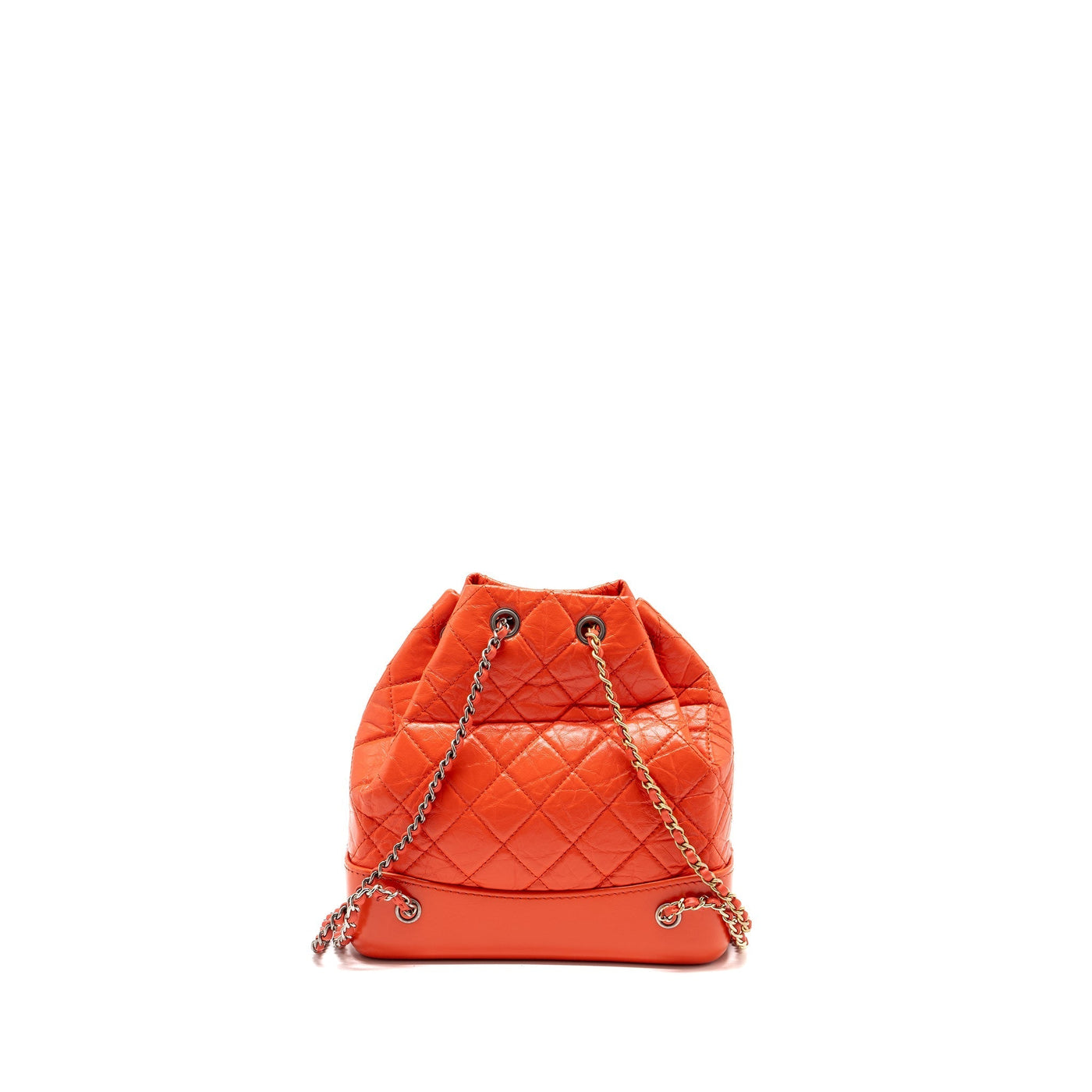 CHANEL SMALL GABRIELLE BACKPACK AGED CALFSKIN RED MULTICOLOUR HARDWARE