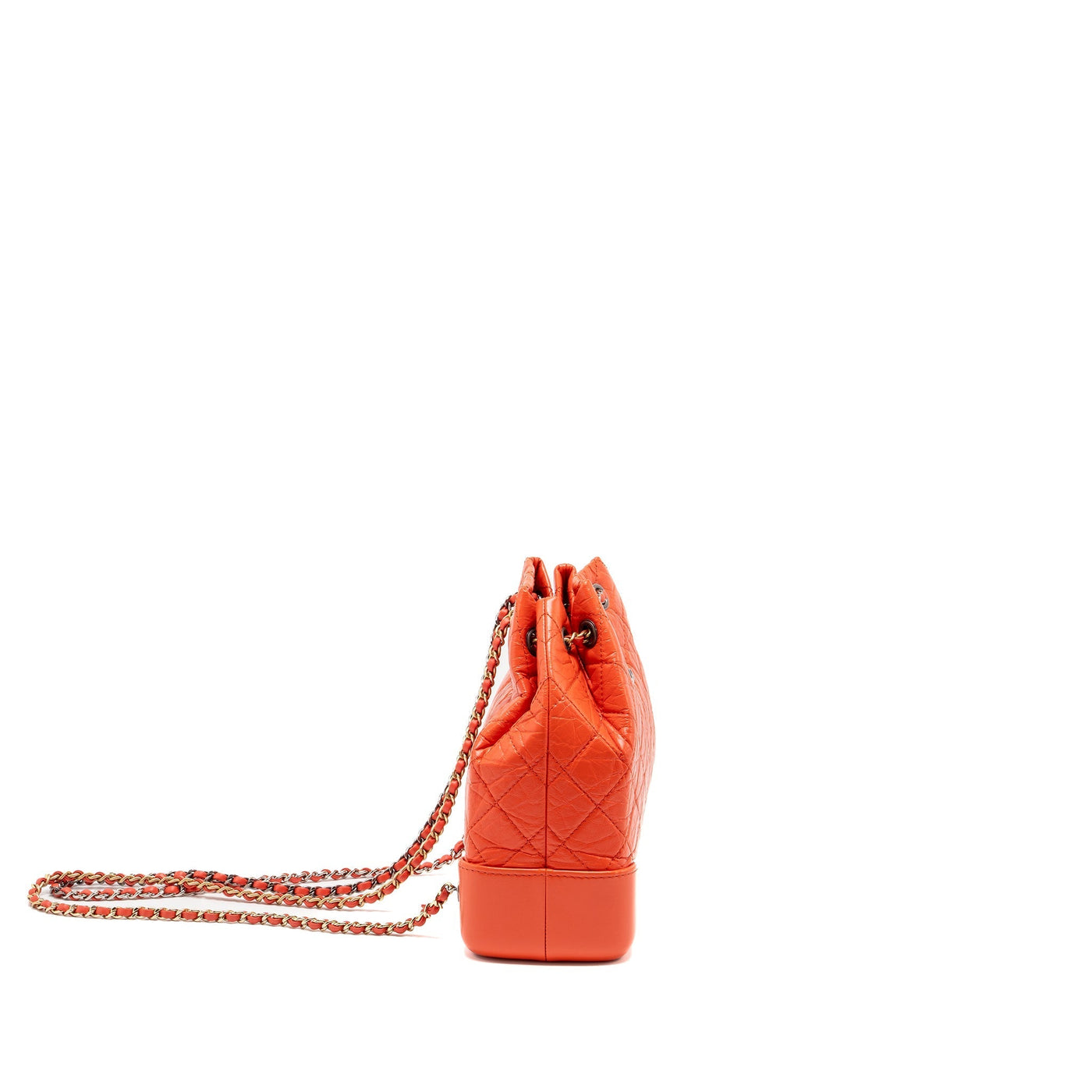 CHANEL SMALL GABRIELLE BACKPACK AGED CALFSKIN RED MULTICOLOUR HARDWARE