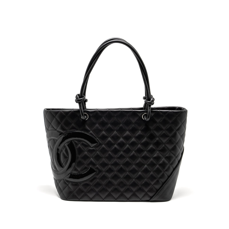 CHANEL CAMBON LIGNE TOTE BAG CALFSKIN BLACK SHW