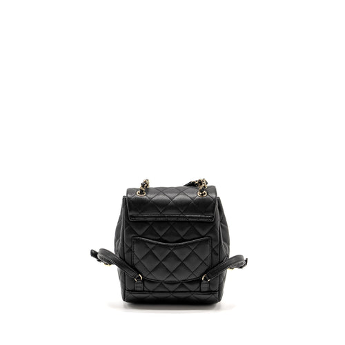 CHANEL 23S QUILTED MINI BACKPACK CAVIAR BLACK LGHW (MICROCHIP)