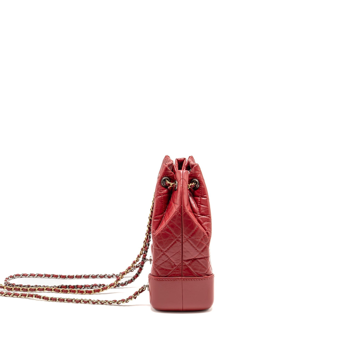 CHANEL SMALL GABRIELLE BACKPACK CALFSKIN RED MULTICOLOUR HARDWARE