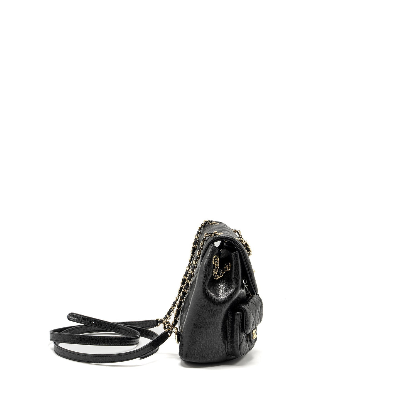 CHANEL TRIPLE PACK BACKPACK CAVIAR BLACK LGHW (MICROCHIP)