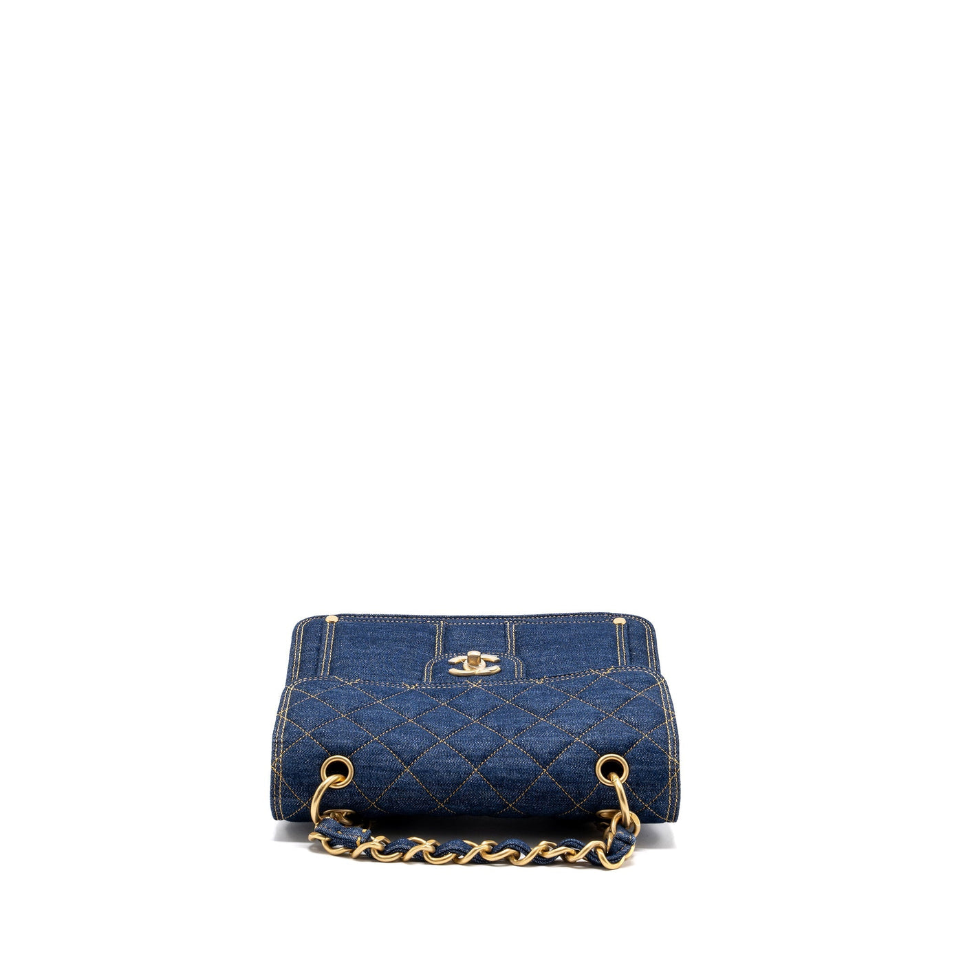 CHANEL 23S FLAP BACKPACK DENIM BLUE WITH GHW (MICROCHIP)