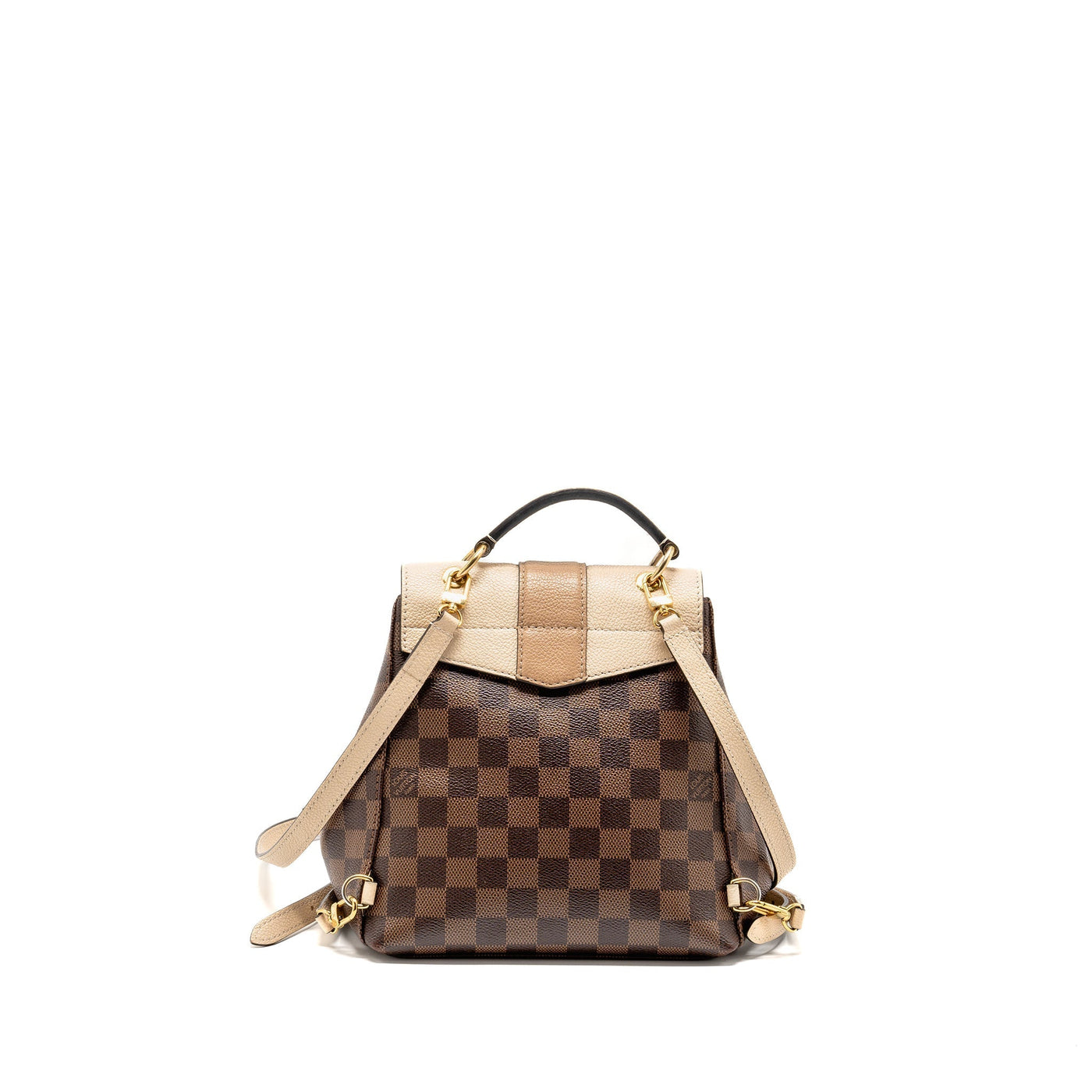 LOUIS VUITTON CLAPTON BACKPACK DAMIER EBENE/LIGHT PINK GHW