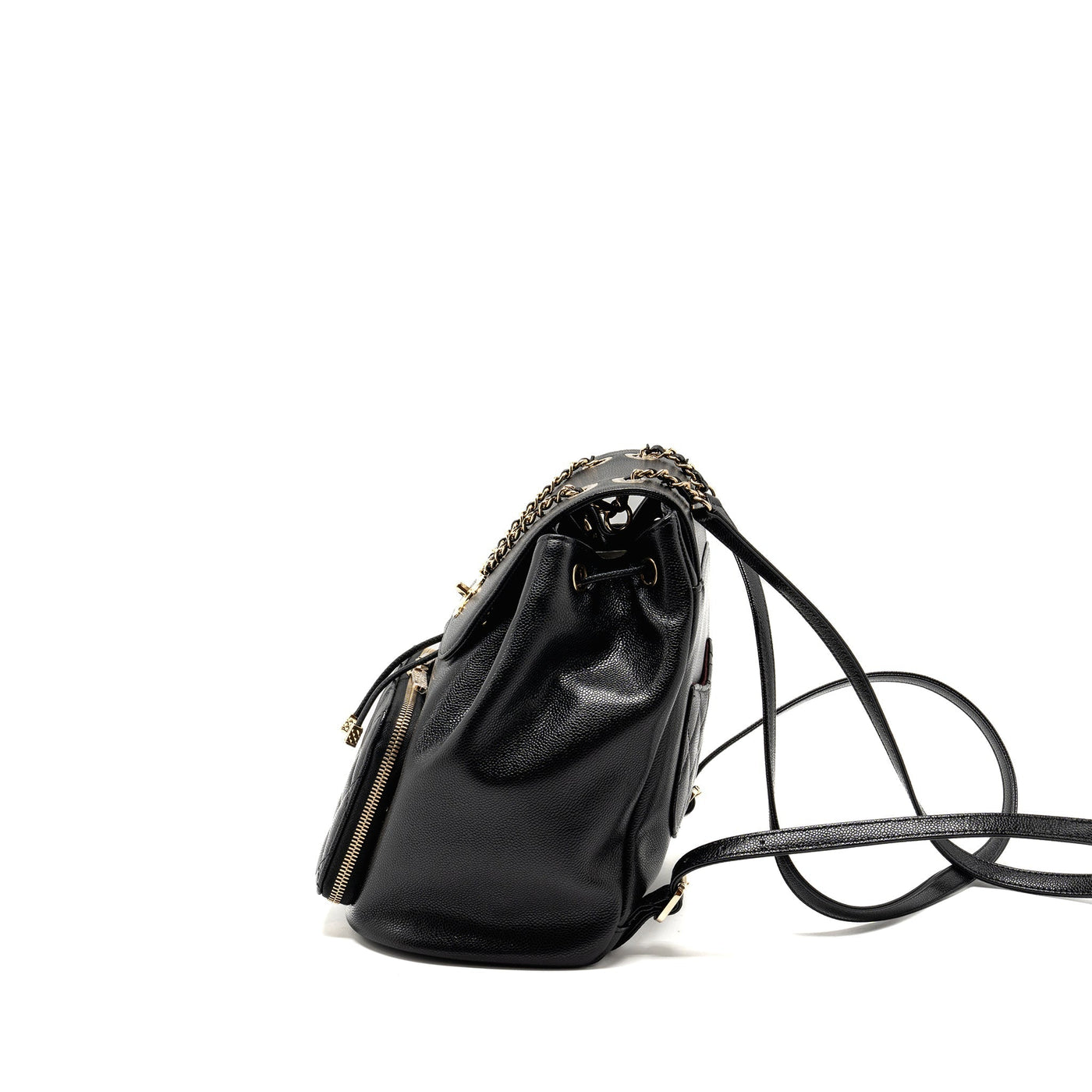 CHANEL AFFINITY BACKPACK CAVIAR BLACK LGHW (MICROCHIP)